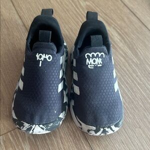 adidas Kids Black and White Slip-On Sneakers